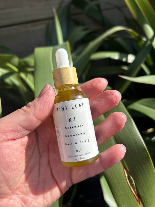 Rosemary + Kawakawa Hair & Scalp Oil with Massage Brush