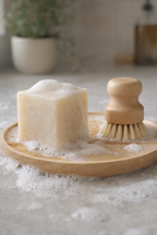 Eco Dishwashing Starter Set | Solid Dish Soap + Wooden Dish Brush