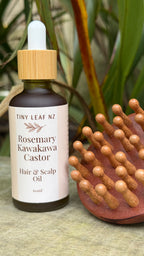 Rosemary + Kawakawa Hair & Scalp Oil + Scalp Brush