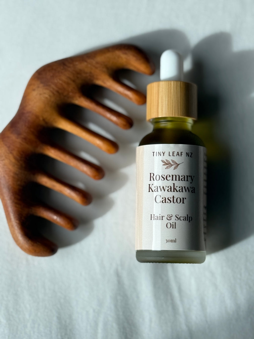 Rosemary + Kawakawa Hair & Scalp Oil + Sandalwood Comb