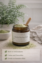 Matcha Clay Face Mask with Oatmeal | Gentle Detox Mask for Sensitive Skin | Tiny Leaf NZ