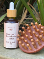 Rosemary + Kawakawa Hair Ritual Bundle | Hair & Scalp Oil + Scalp Massage Brush