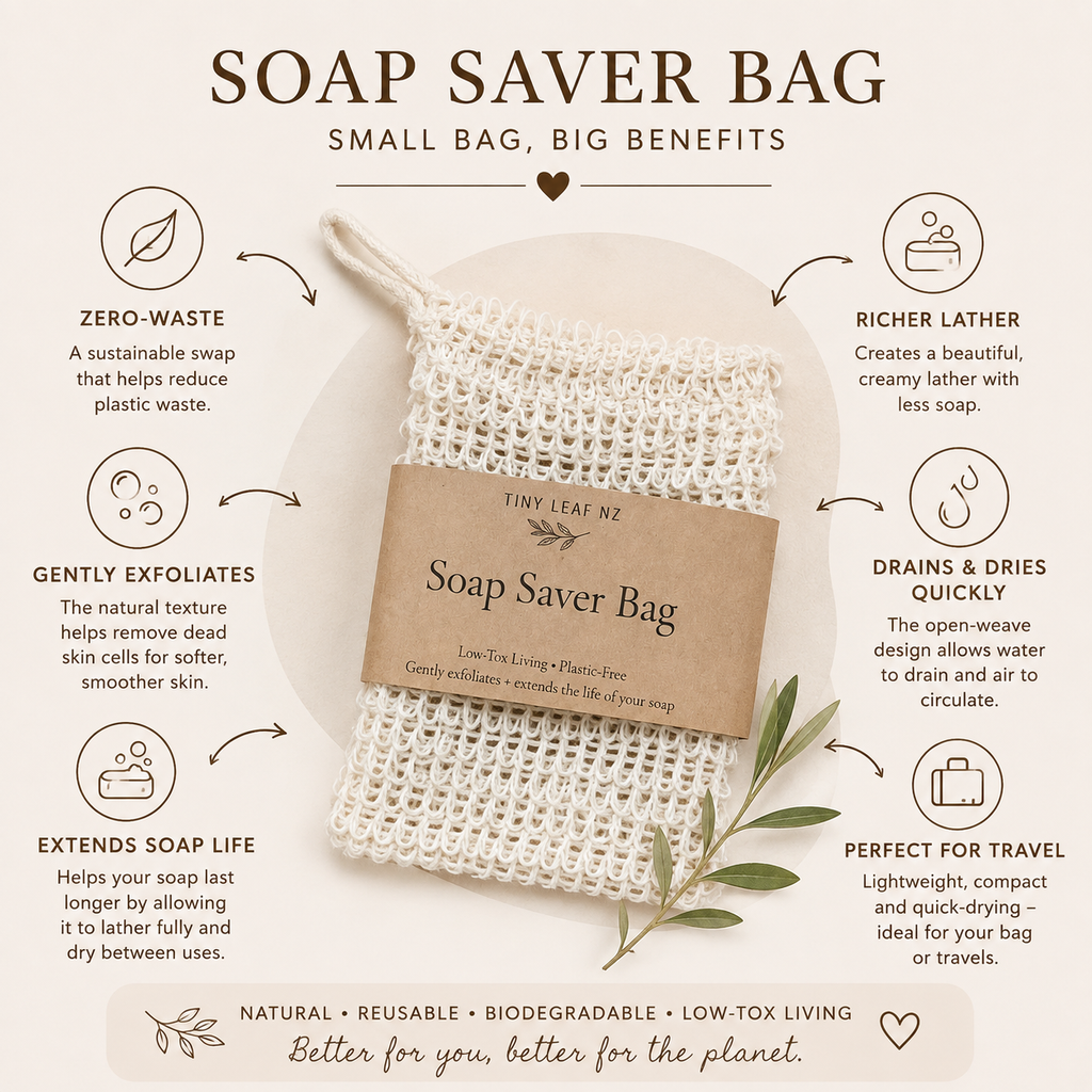 Natural Soap Saver Bag | Zero-Waste, Exfoliating & Plastic-Free