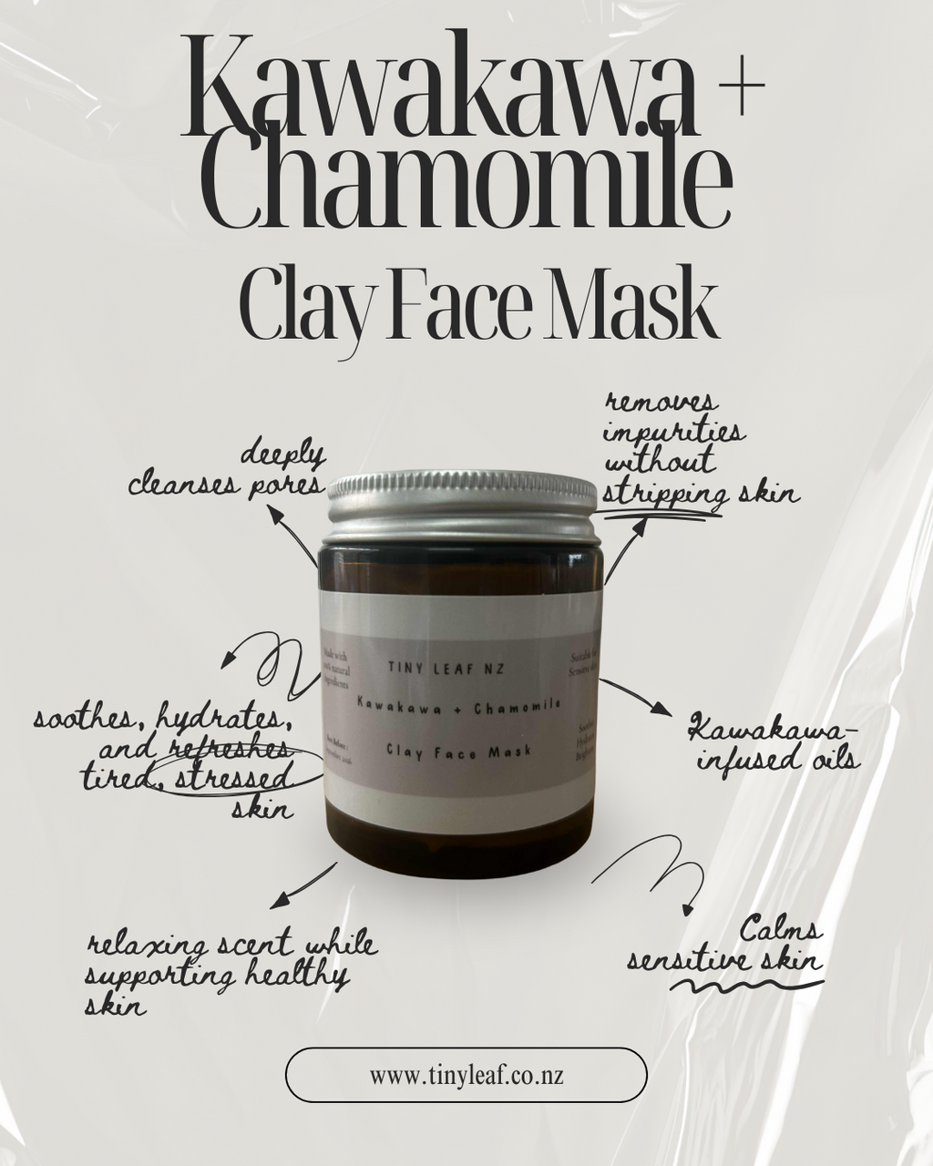 Kopare Kanohi Kawakawa + Chamomile – Tiny Leaf NZ Natural Skincare, 100 ml
