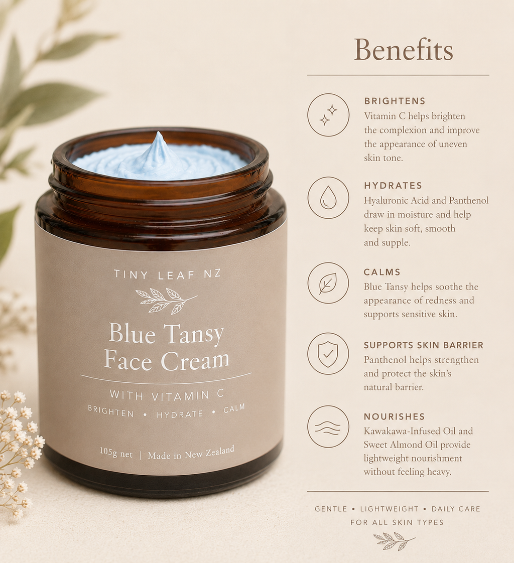 Blue Tansy Vitamin C Face Cream | Brightening & Hydrating Moisturiser