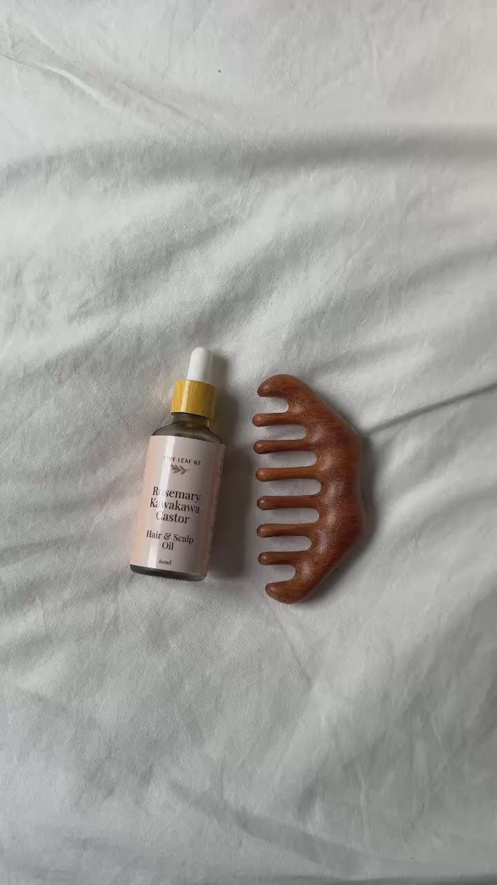 Rosemary Hair Growth Bundle | Hair & Scalp Oil + Wooden Scalp Massage Comb
