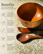 Wooden Facial Mask Applicator Set – Bowl & 2 Tools